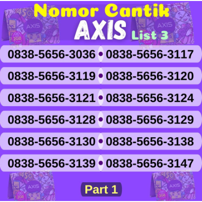PROMO NOMOR CANTIK AXIS URUT / KARTU PERDANA AXIS CANTIK / NOMOR AXIS CANTIK SPESIAL TERMURAH / PERD