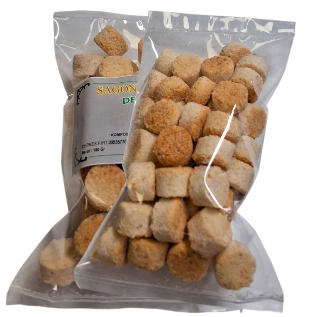 

Kue Sagon Kelapa Kering Renyah Camilan Tradisional Sehat Siap Makan 170gram