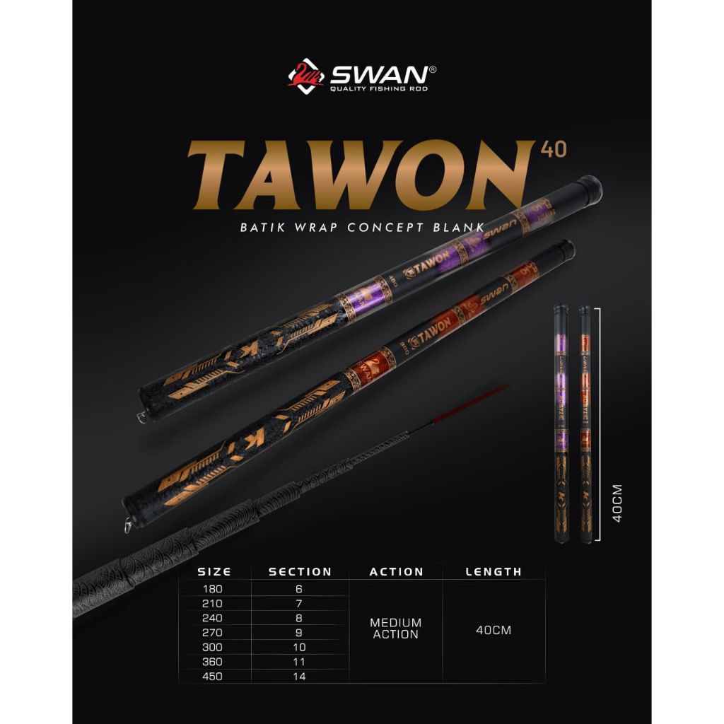 Tegek Swan Tawon 40 cm | Tegek Fiber