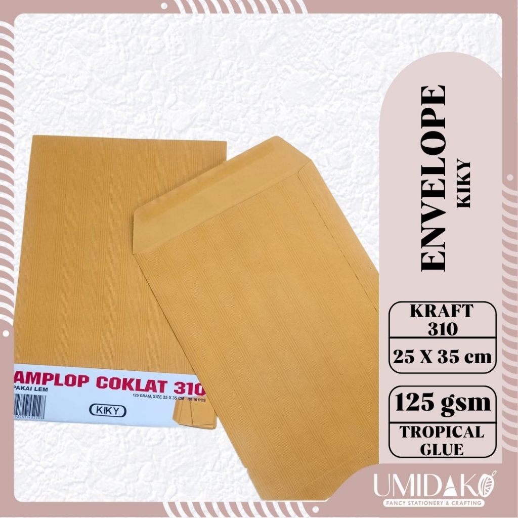 

[UMIDAKO] AMPLOP COKLAT POLOS KIKY / AMPLOP COKLAT 310 / AMPLOP COKLAT PEREKAT