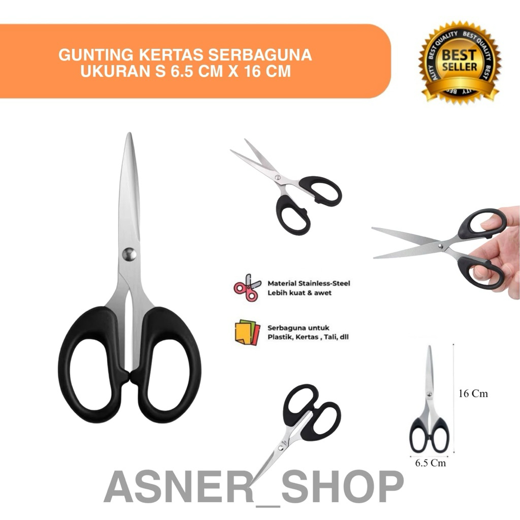 

Gunting Kertas Sedang ( Size M ) Sissors Paper Stainless Steel Tajam