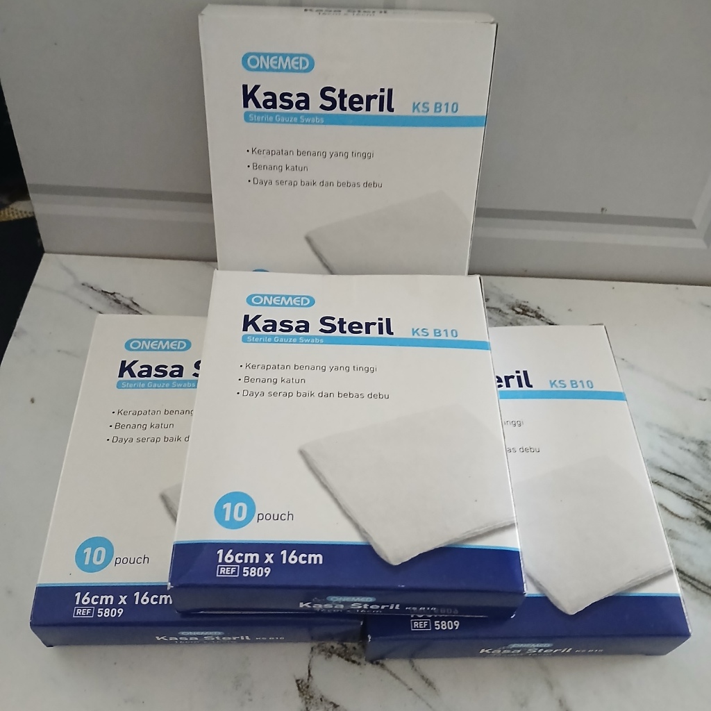 Kasa Steril Onemed / Kasa Steril One Med / Kasa Lipat 16 X 16 Cm (Box 10 pcs)