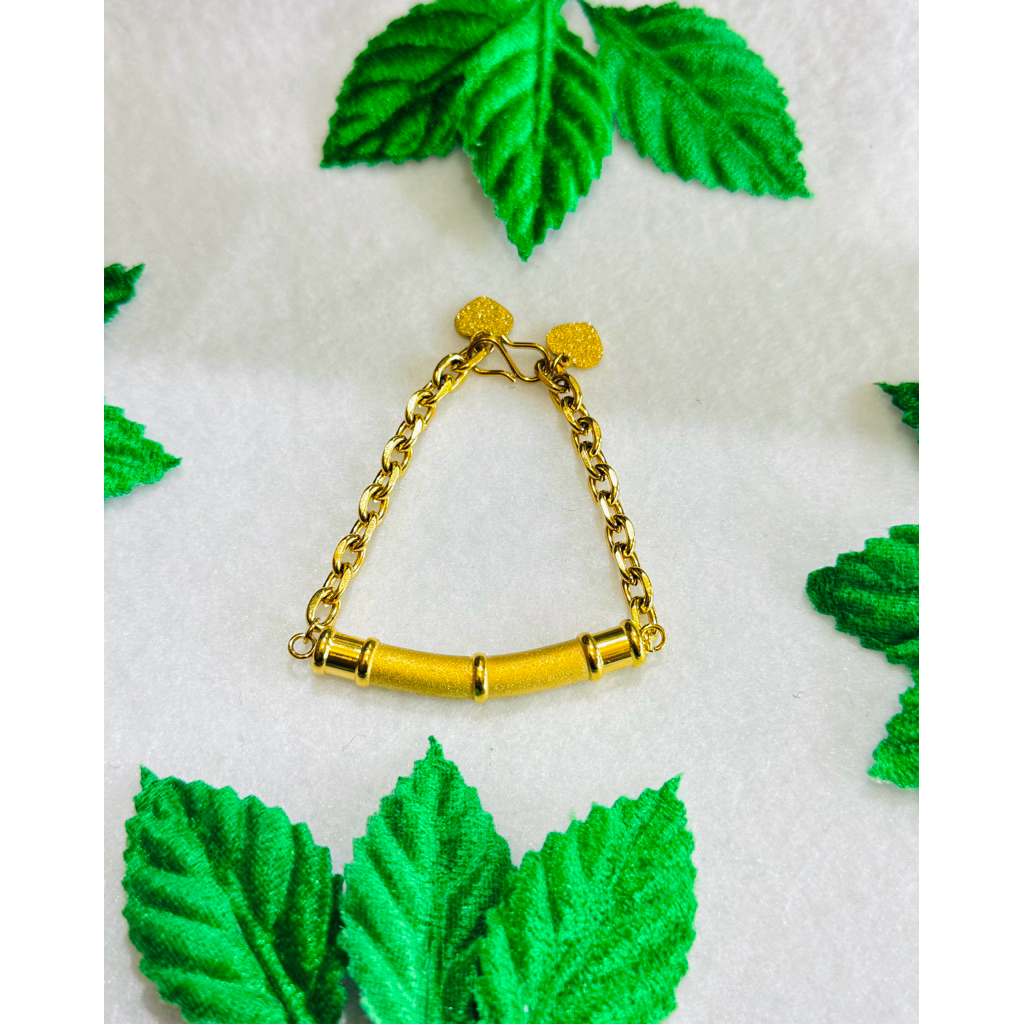 Gelang Bambu Mirip 999/// Titanium Anti Karat