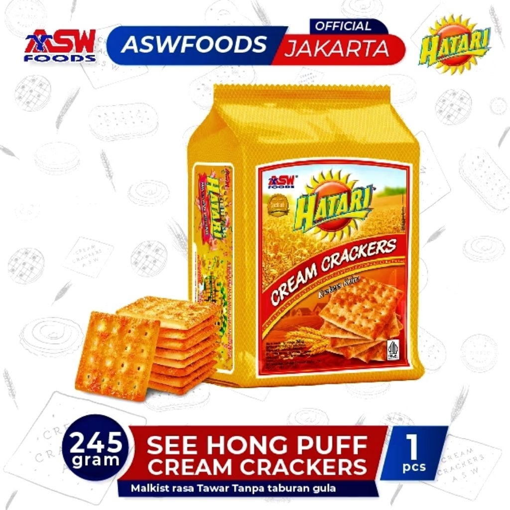 

Hatari Cream Cracker 245 gram cracker tanpa gula