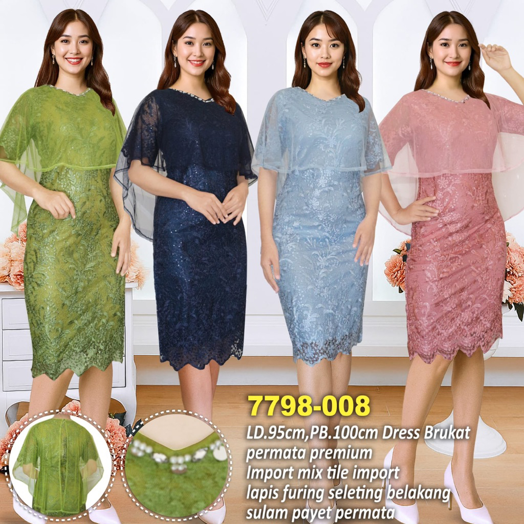 COD DRESS PESTA BAJU NATAL 7798