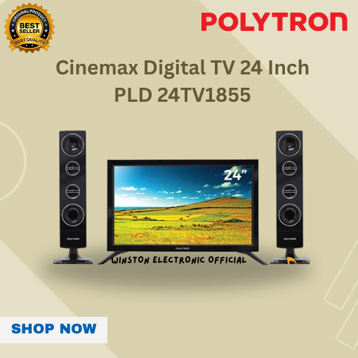 POLYTRON CINEMAX DIGITAL TV 24 inch PLD 24TV1855 DIGITAL TV/24TV1855/PLUS SPEAKER/100% ORIGINAL