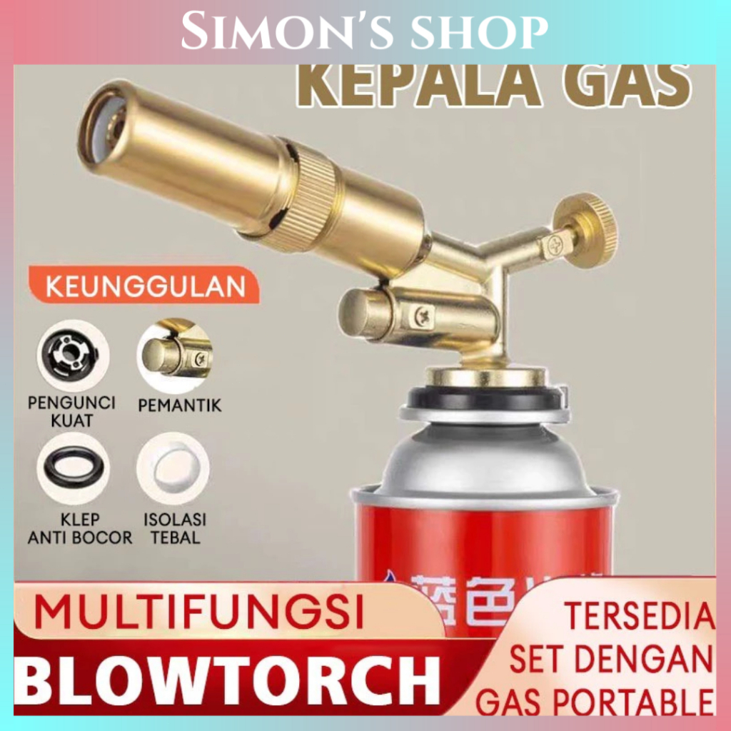 Gas Torch Portable Kepala Gas Blow KuninganDual Api Kepala Las Manual Portabel Tipe Lengkap 818