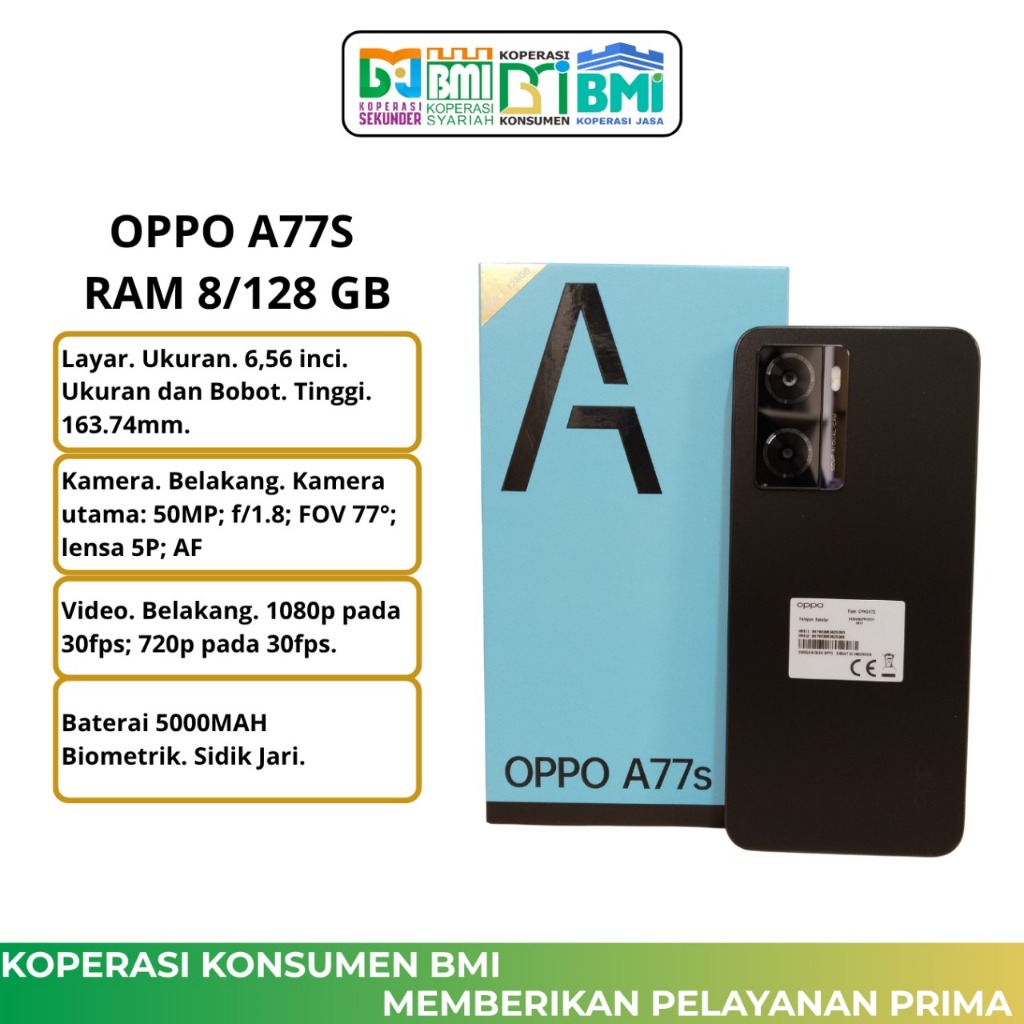 (OPPO A77s RAM 8/128 GB NEW FULLSET) OPPO A77s RAM 8/128 GB NEW FULLSET