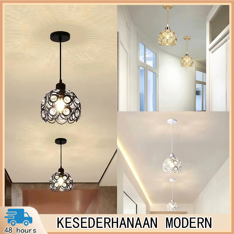 Lampu Gantung minimalis / lampu gantung kristal /  1 Cabang lampu gantung / lampu  gantung hias