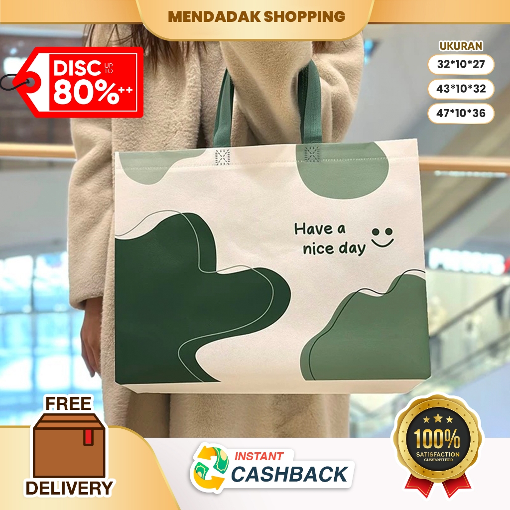 

(ETALASE 1-AN) Souvenir - Tas Spunbond - Totebag Wanita - Tas Belanja - Tas Jinjing - Totebag - Tas Jinjing Wanita - Tas Hampers - Tas Souvenir - Tas Lipat - Goodie Bag - Tas Ulang Tahun - Kantong Belanja - Tas Hampers - Tas Kado - Souvenir Pernikahan