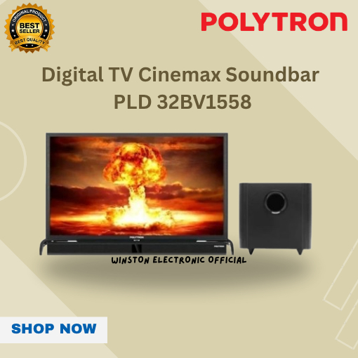 Polytron Digital TV Cinemax Soundbar 32″ – PLD 32BV1558/LED 32BV1558 (SWF0240)/32BV1558/100%ORIGINAL