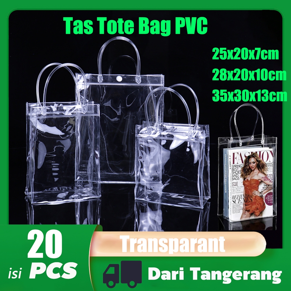 

Tas Goodie Bag Souvenir P20xL7xT25 Mika Transparan Tote bag 20PCS