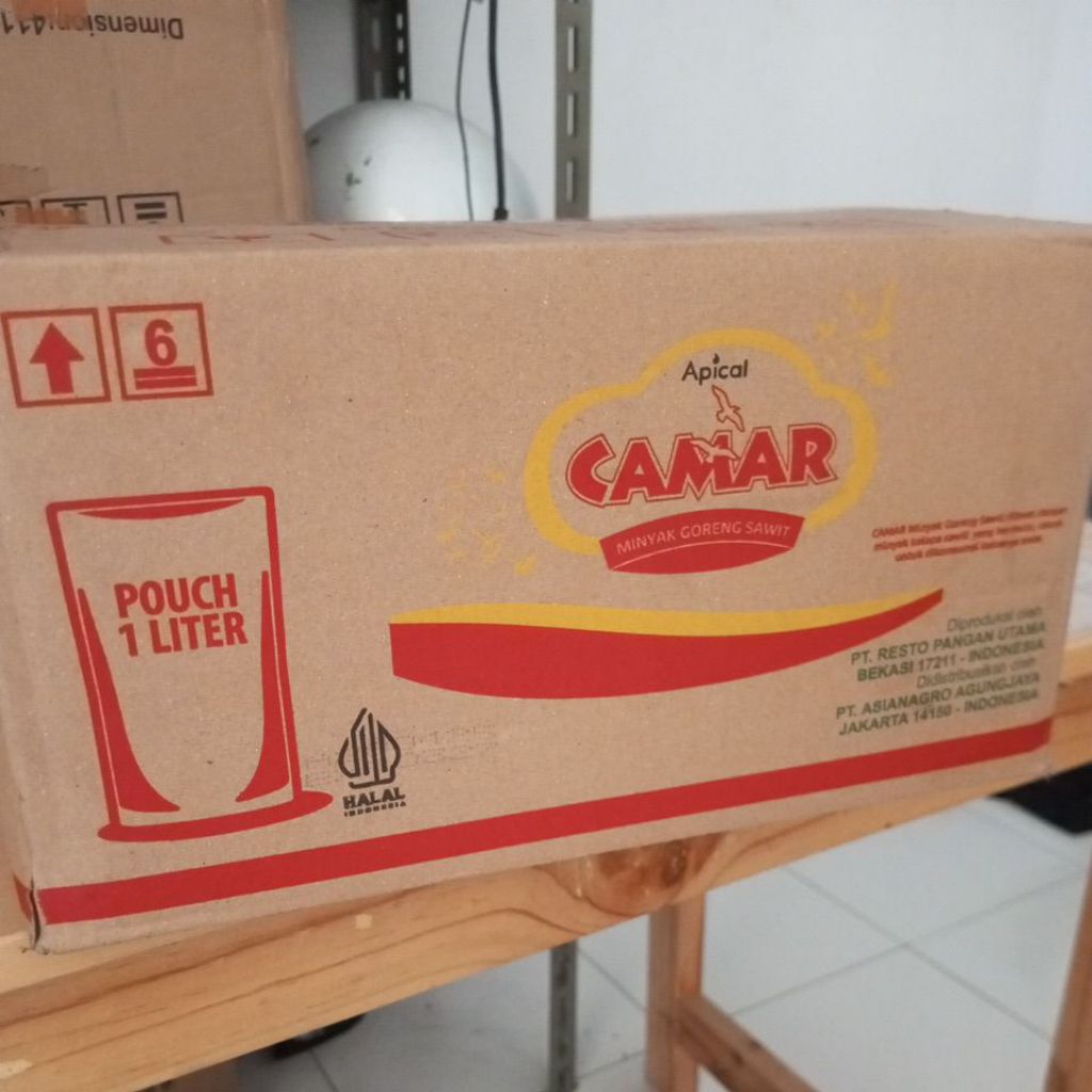 

Minyak Goreng Camar 1 Dus (kemasan 1 Liter) isi 12 Pouch