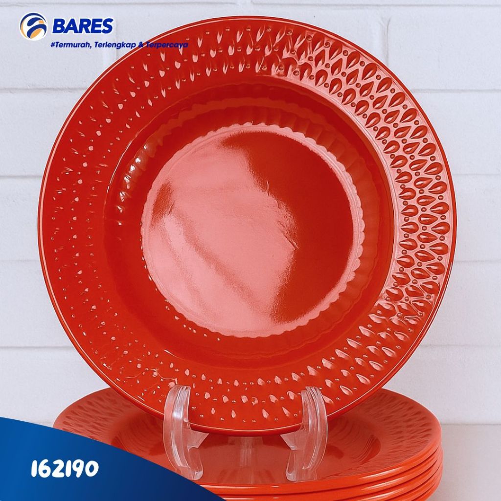 12 PCS PIRING 22 CM Melamin Piring Melamin MOTIF TOPTREE Piring Makan Melamin