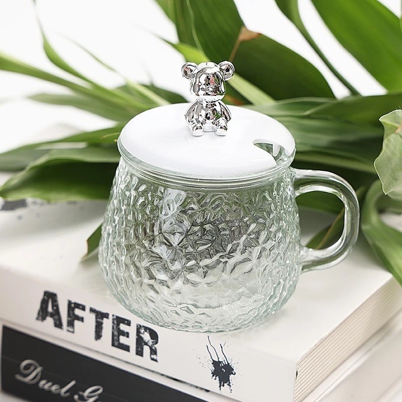 Gelas Beruang Teddy Bear Cangkir Kaca Borosilikat Cangkir Souvenir Hampers souvenir suvenir hadiah