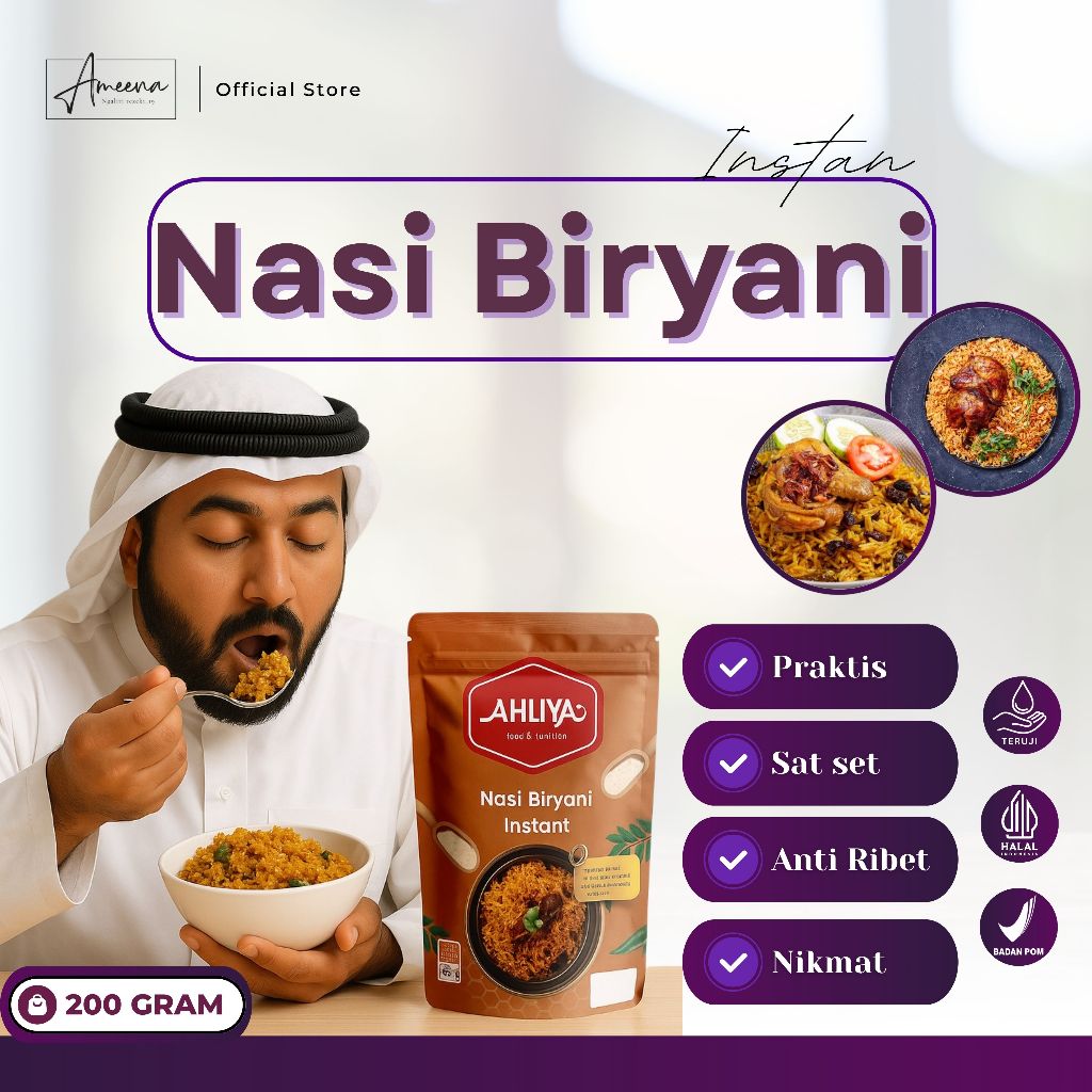 

BRIYANI nasi briyani instan beras basmati dan bumbu briyani biryani rempah halus