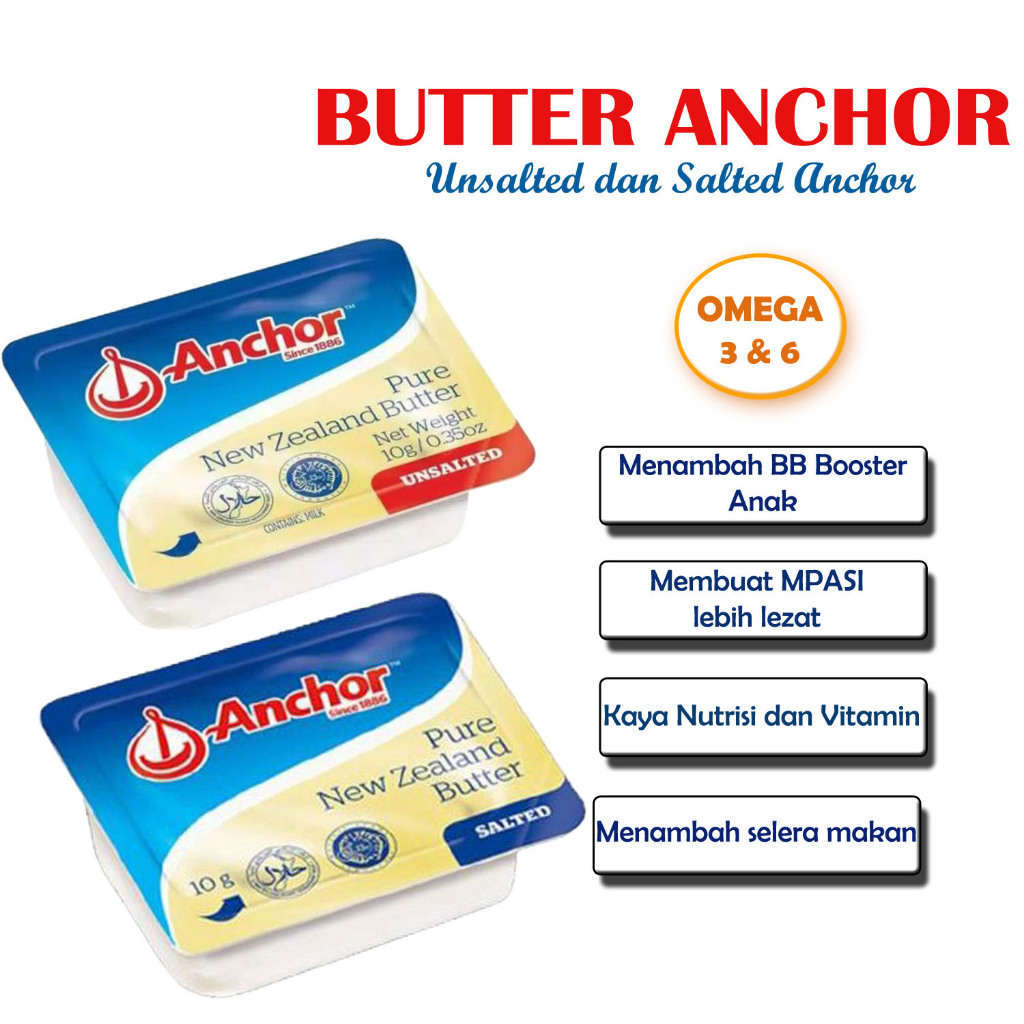 

UNSALTED BUTTER ANCHOR MPASI BAYI | SALTED BUTTER ANCHOR | MAKANAN MPASI BAYI | LEMAK TAMBAHAN MPASI BAYI / BUTTER MPASI