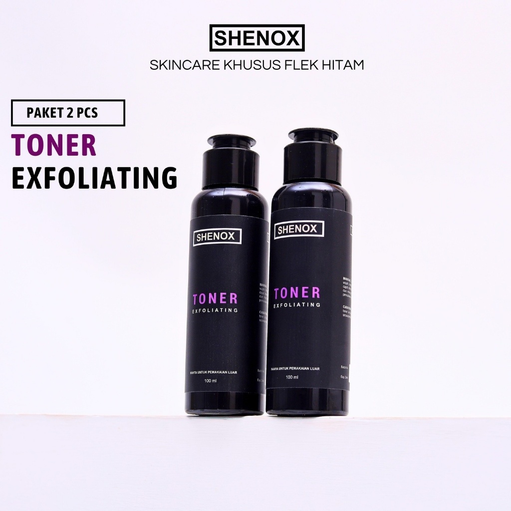 Shenox Skincare Flek Hitam 2 Pcs Toner Exfoliating Khusus Flek Hitam Resmi BPOM | Toner Exfoliating