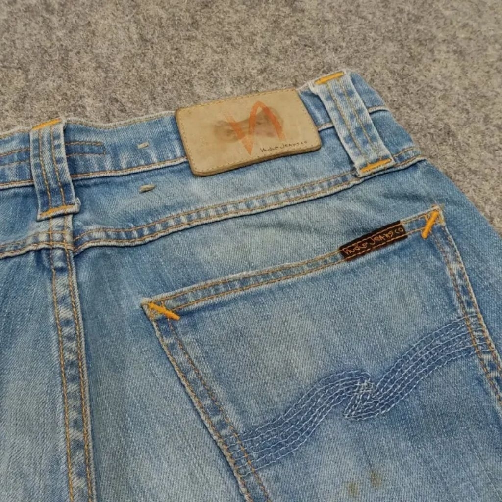 Celana slim fit jeans panjang pria NUDIE JEANS size 30 second