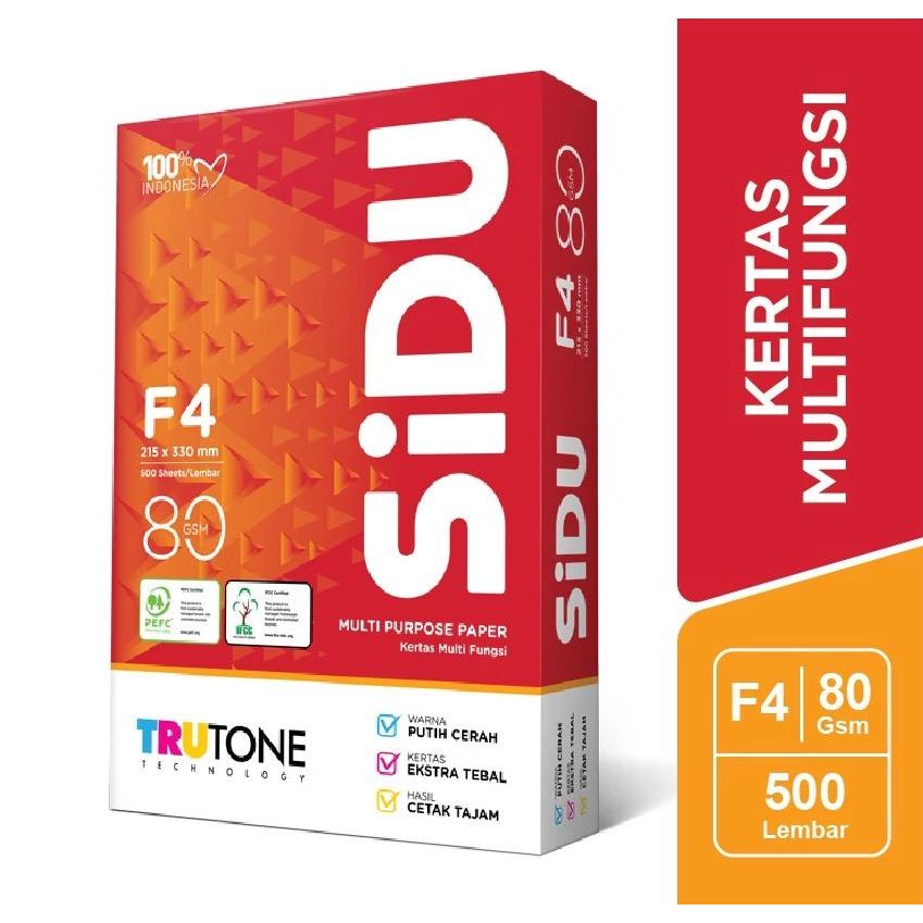 

Kertas HVS 80 F4 Sinar Dunia - Kertas Hvs 80 F4 Sidu / 1 Rim / Kertas HVS A4 80GSM