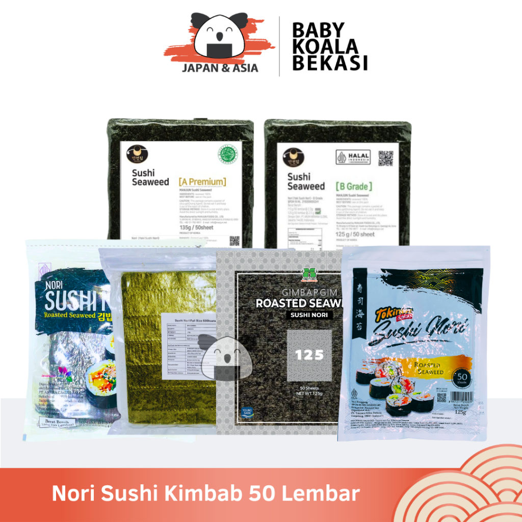 

MANJUN & YOUNG SHIN Nori Sushi 50 Lembar Halal | Sakao Tokinori Java Super Food Chung Jung One | Kimbab/ Gimbab -BKB