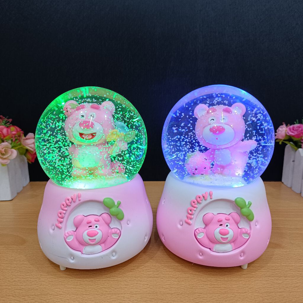 FITUR LENGKAP PREMIUM Snowball / Pajangan Bola Kaca Music Box  XL(100) Otomatis LOTSO