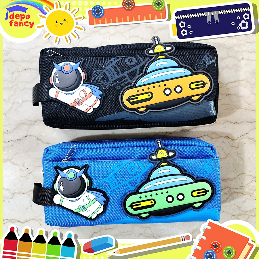 

Kotak Pensil Kain 2 Resleting HR-3039 / Pencil Case / Tepak Pensil / Box Pen / Boks Pensil