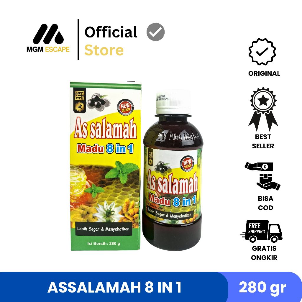 

Madu Batuk Flu Demam Stamina As Salamah 8 in 1 280 gr - Abu Herbal