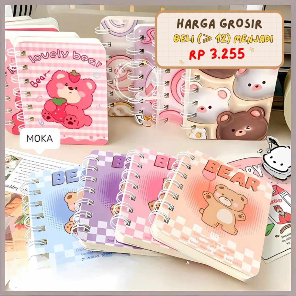

Buku Notebook Mini Ring A7 / Buku Catatan Memo Tulis Scrapbook Mini 80 Halaman