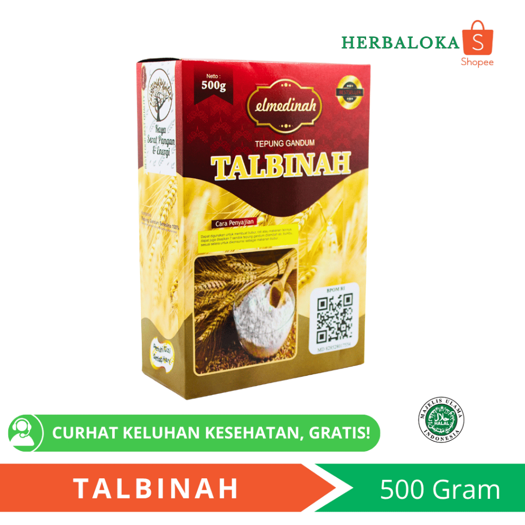 

BPOM Tepung Gandum Talbinah El Medinah 500g - Tepung Semolina Kaya Serat untuk Kesehatan Pencernaan