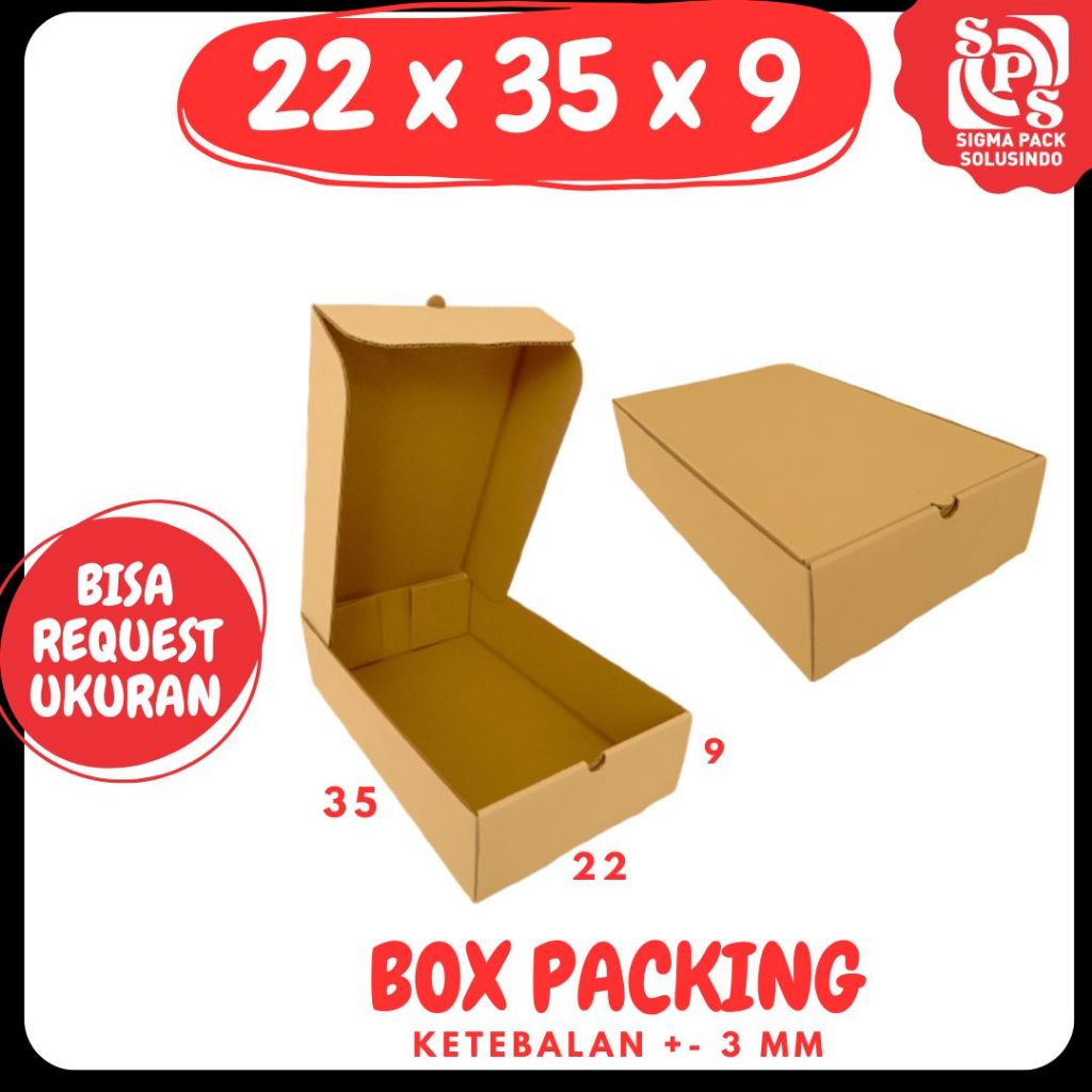 

Kardus 22x35x9 LD Box Packing Hampers Kotak Kemasan Packing Dus Baju Handuk Parfum Zigma Pack