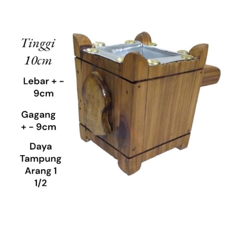 Mabkharah bukhur / Wadah bakar dupa dari Kayu Jati