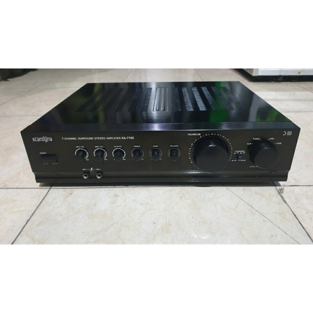 power amplifier scandyna sa-770 karaoke surround stereo 7channel 4input second bekas normal siap pak