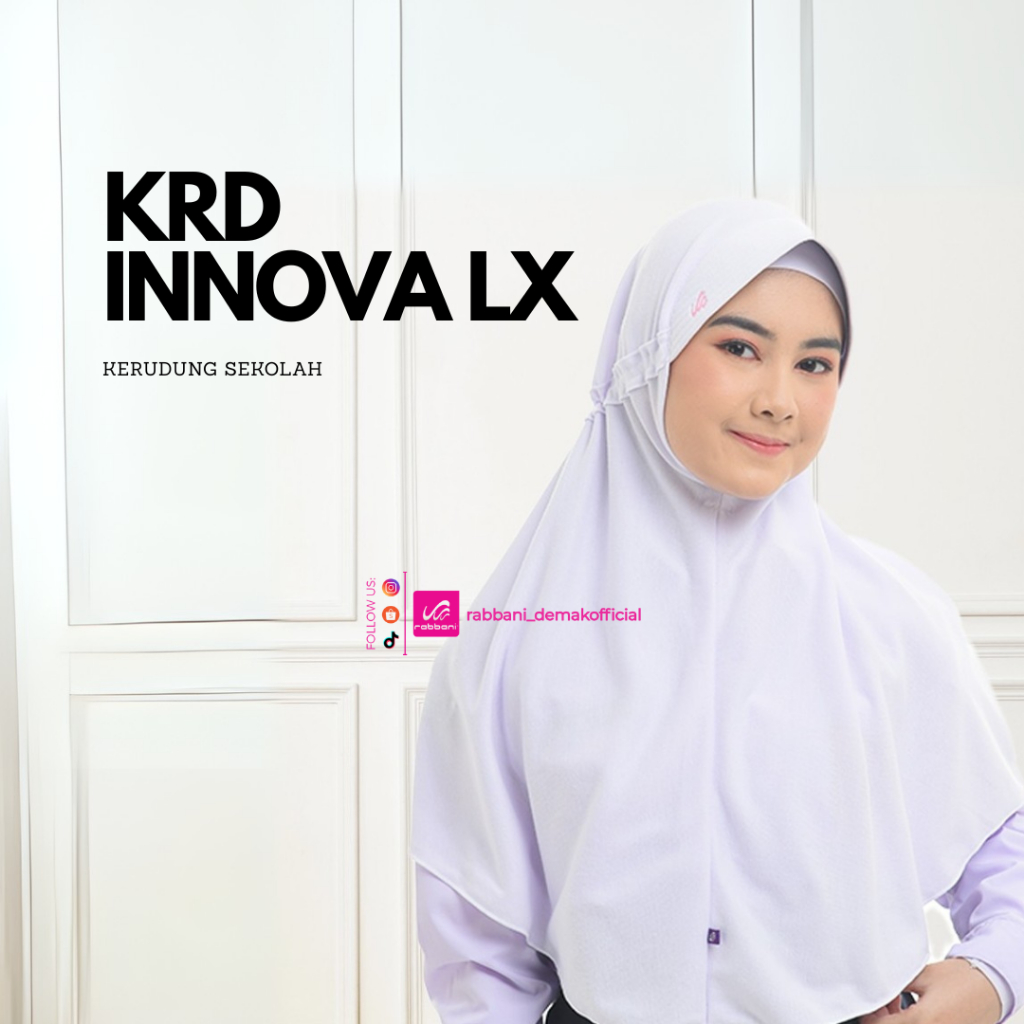 RABBANI - INNOVA LX - ( XS - XL ) -  KERUDUNG INSTAN SEKOLAH RABBANI PITA SERUT TERTUTUP - HIJAB SEK