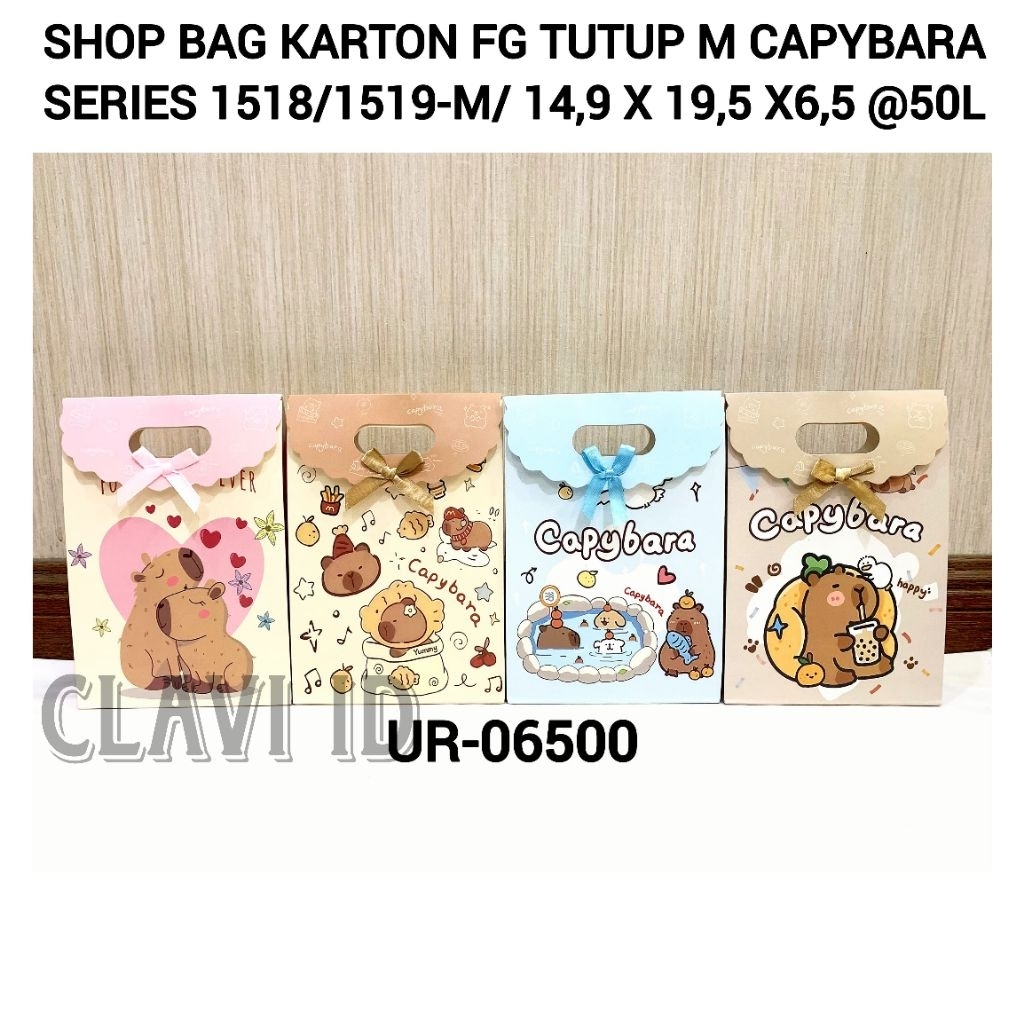 

HAND BAG FG-M/FG-L/FG-XL MOTIF CAPYBARA ISI 12PCS