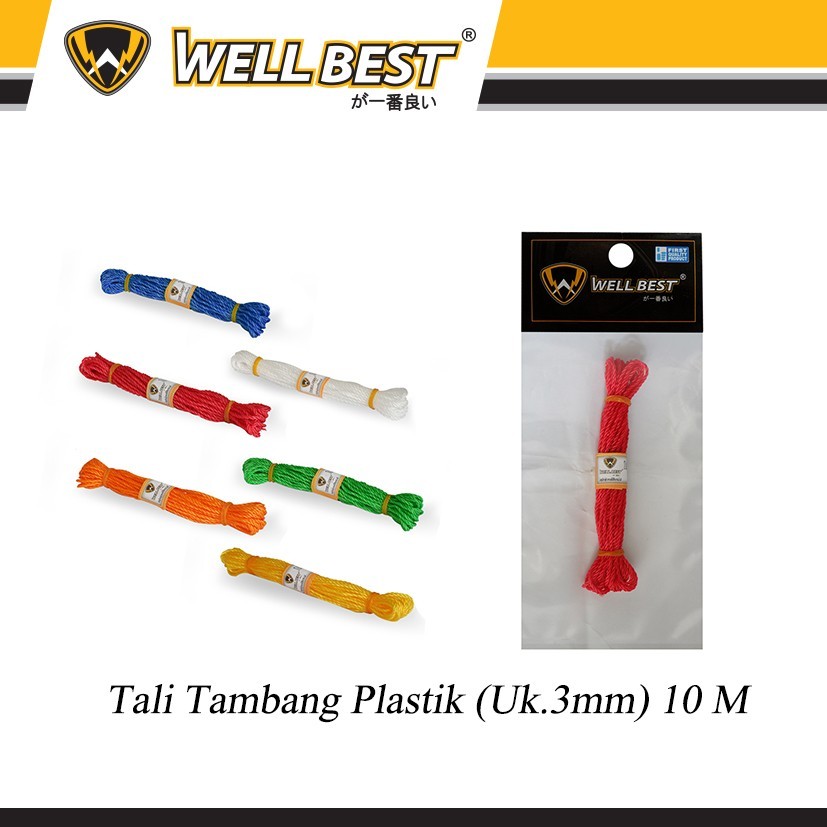 

Wellbest Tali Tambang Plastik Uk. 3 mm (10 Meter)