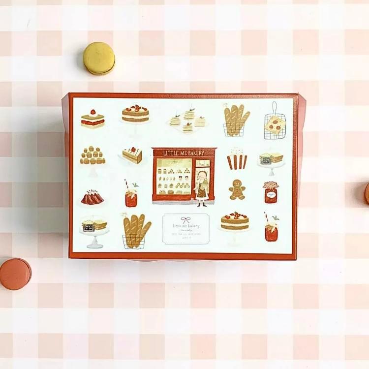 Kotak kue Qiuqiu R5 Snack Box Cake Box Dos Roti motif - Little me baker