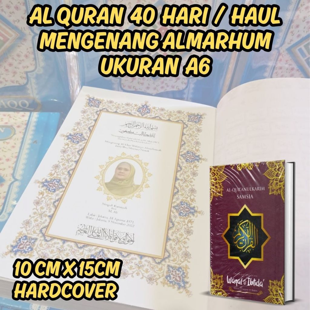 ALQURAN 40/100 HARIAN ALMARHUM SAMSIA LUX UKURAN A6