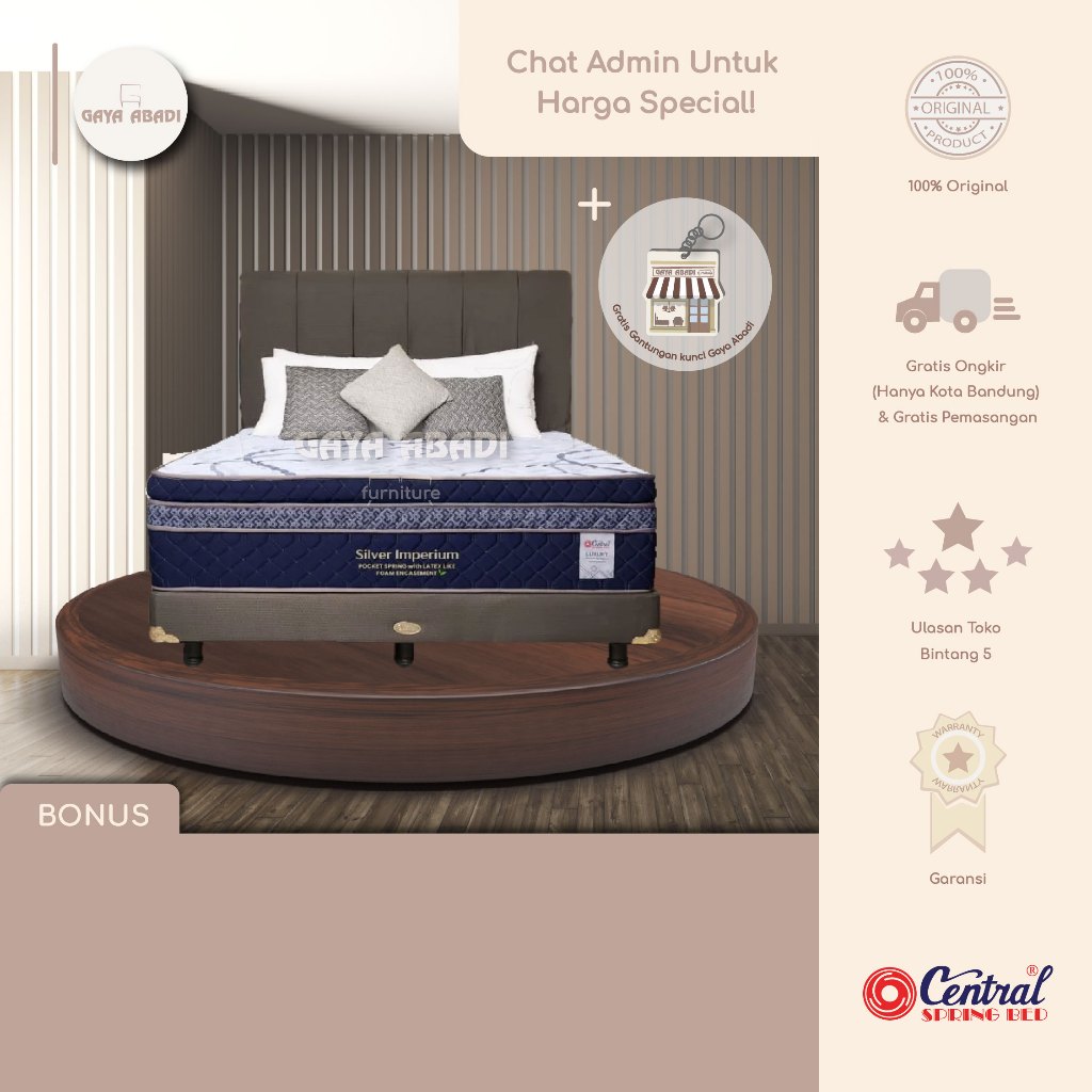 Springbed Central Silver Imperium / Kasur Central Silver Imperium - Central Springbed