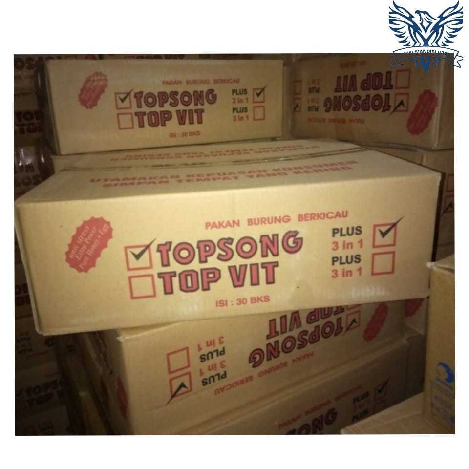 1 DUS Pakan Burung Topsong Kuning (coklat)/Topsong Rumput Laut Isi 30pcs