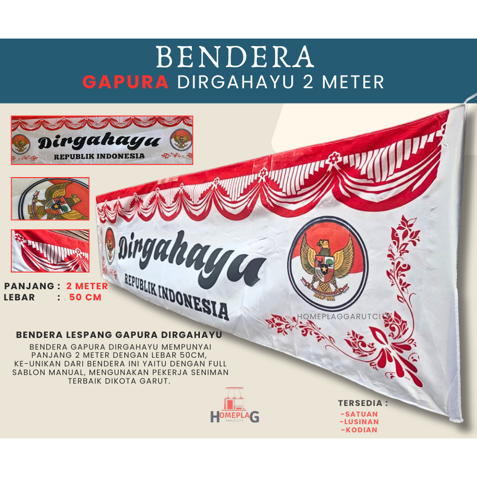 BENDERA GAPURA LESPANG DIRGAHAYU