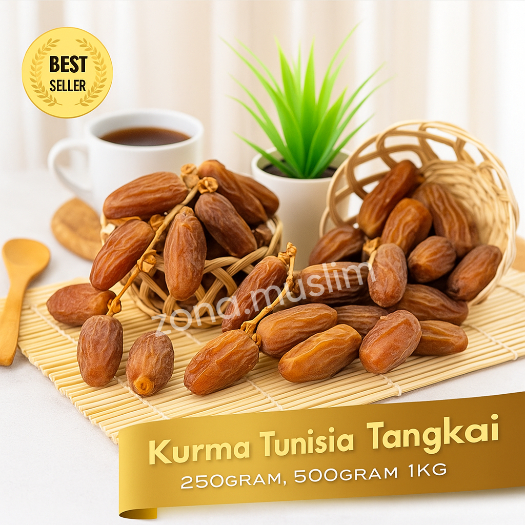 

Kurma Tunisia Tangkai Kemasan 250gram - 1Kg