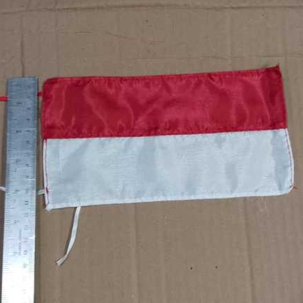 Bendera motor merah putih 20 x10 cm / bendera kecil merah putih bahan kain/ bendera 17 agustus merah