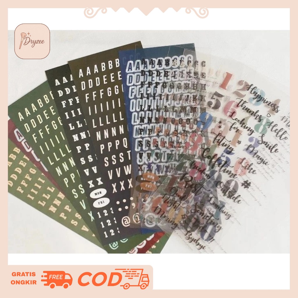 

Stiker Alphabet Stiker Dot / Label Nama / Bookmark Stiker Pack Sticker Vintage