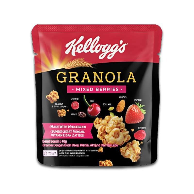 

[oddsolshop] pekanbaru/Kellogg's Granola Mixed Berries 40GR Sereal Snack Sehat Campuran Buah Beri