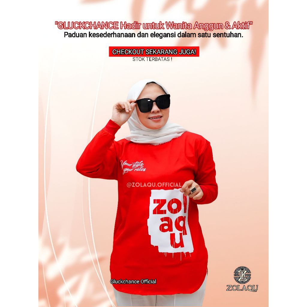 OVERSIZE ZOLAQU ORIGINAL MERAH CABE SPESIAL KEMERDEKAAN INDONESIA LENGAN PANJANG INDOOR OUTDOOR JUMB