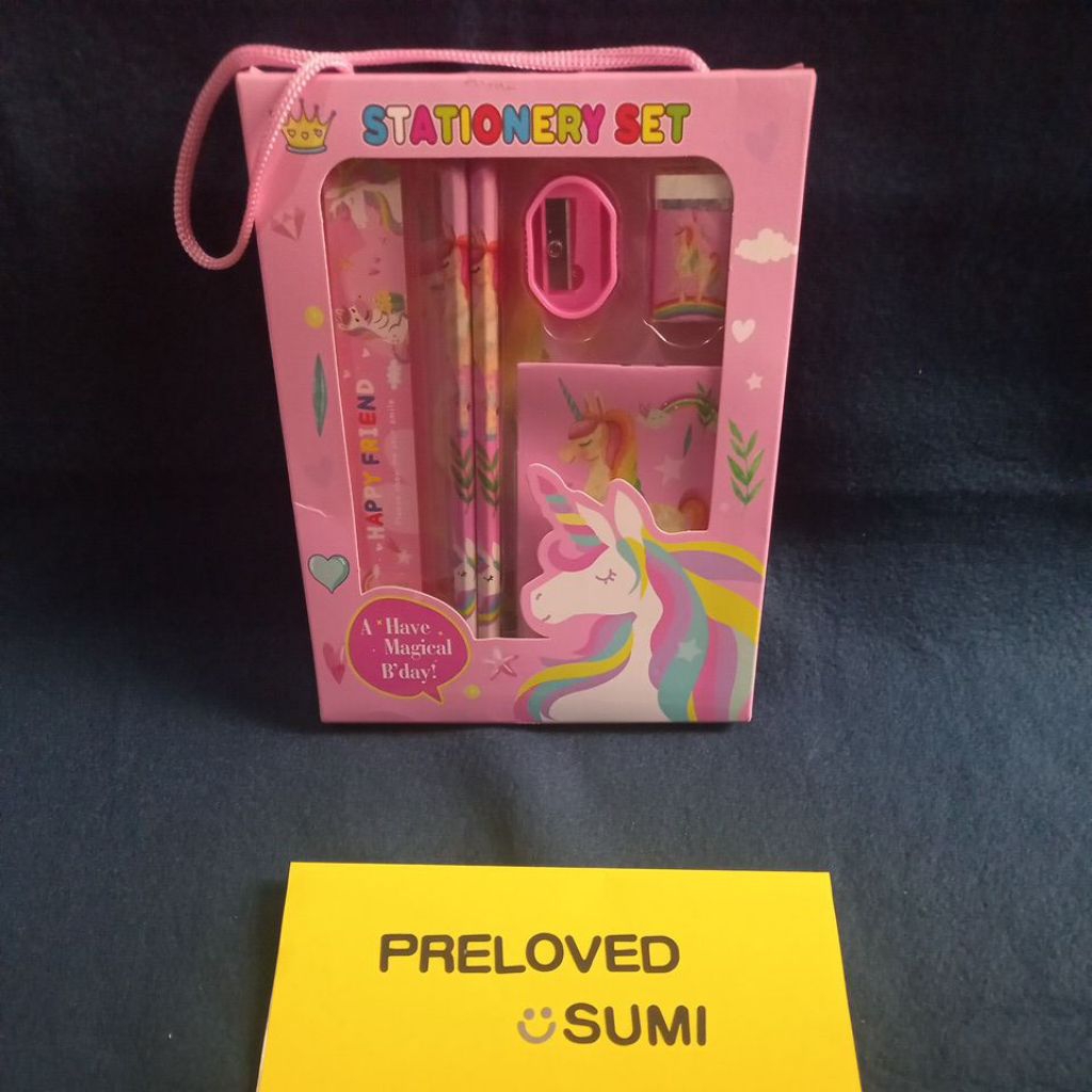 

stationery set wrn pink