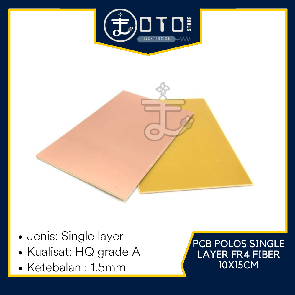 PCB POLOS DOUBLE LAYER FR4 FIBER 10X15CM