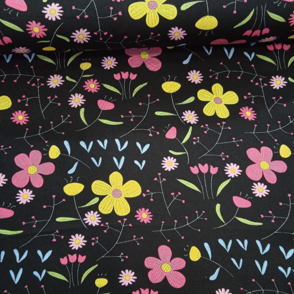 KAIN KATUN RAYON PREMIUM IMPORT MOTIF BUNGA