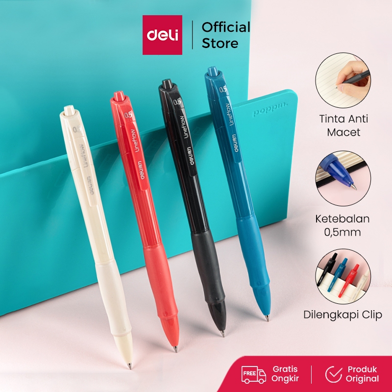 

Deli Pulpen Gel Kantor / Office Gel Pen 0,5mm Black S08-A